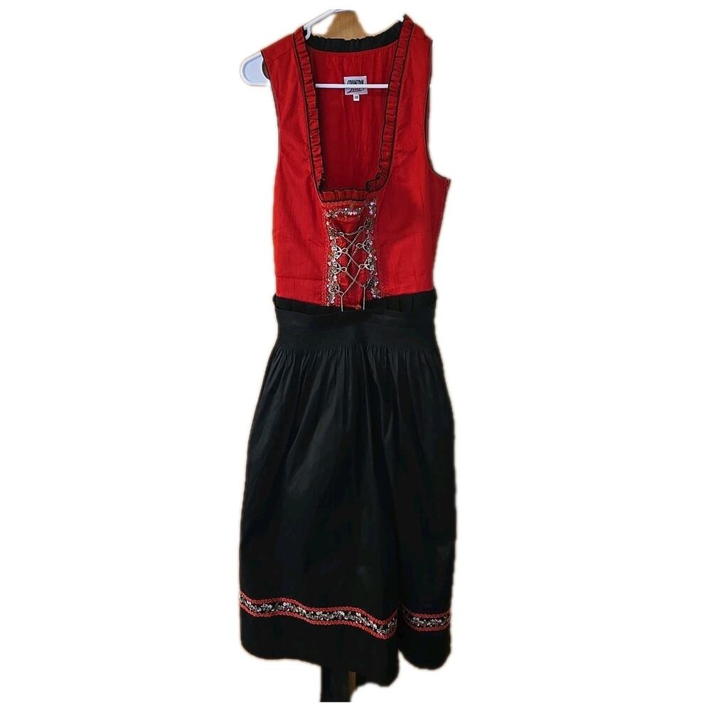Country Line Vintage Style Pretty Dirndyl Long Dress Size 36 Oktoberfest- NEW!